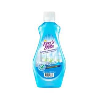 Средство для мытья стёкол King's Stella без аммиака, сменный блок, 365 мл (KING'S STELLA Glass Cleaner Ammonia-Free Refill 365ml)