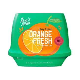 Гелевый ароматизатор King's Stella Stay Fresh «Свежий апельсин», 180 г (KING'S STELLA Stay Fresh Air Freshener Gel Orange Fresh 180g)