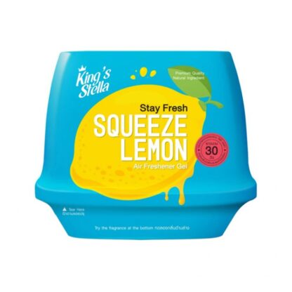 Гелевый ароматизатор King's Stella Stay Fresh «Лимон», 180 г (KING'S STELLA Stay Fresh Air Freshener Gel Squeeze Lemon 180g)