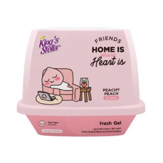 Гелевый ароматизатор King's Stella x Kakao Friends Fresh Gel «Сочный персик», 180 г (KING'S STELLA x KAKAO FRIENDS Fresh Gel Peachy Peach 180g)
