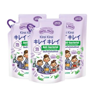 Пенное мыло для рук Kirei Kirei с лавандой (рефилл), 200 мл, набор 3 шт. (KIREI KIREI Foaming Hand Soap Lavender Refill 200ml x3)