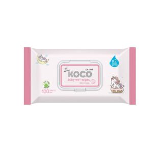 Детские влажные салфетки Koco Baby Powder, 100 шт. (KOCO Baby Wet Wipes Baby Powder 100 sheets)