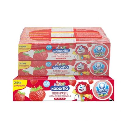 Детская зубная паста Kodomo со вкусом клубники, 40 г, набор 6 шт. (KODOMO Cream Toothpaste Strawberry 40g x6)