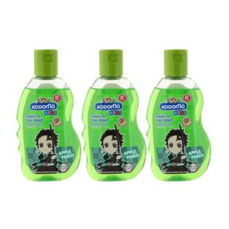 Детский шампунь и мыло для головы и тела Kodomo Apple Peach Green, 100 мл (KODOMO Shampoo & Soap Kids Head To Toe Apple Peach Green 100ml)