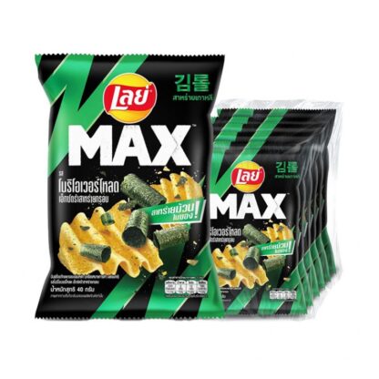 Картофельные чипсы Lay's Max со вкусом нори, 40 г, набор 6 шт. (LAY'S Max Potato Chips Nori Crunchy 40g x6)