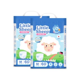 Подгузники-трусики Little Sheep, размер M, 60 шт. (LITTLE SHEEP Baby Diaper Pants M 60pcs)