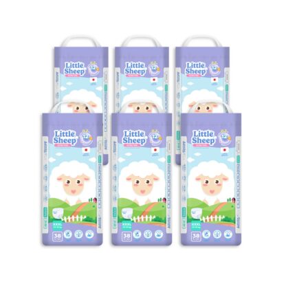 Подгузники-трусики Little Sheep, размер XXXL, 38 шт., набор 6 шт. (LITTLE SHEEP Baby Diaper Pants XXXL 38pcs x6)