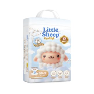 Подгузники на липучках Little Sheep Royal Soft, размер S, 68 шт. (LITTLE SHEEP ROYAL SOFT Tape Diapers S 68pcs)