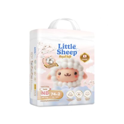 Подгузники на липучках Little Sheep Royal Soft, размер NB, 76 шт. (LITTLE SHEEP Royal Soft Tape Diapers Size NB 76pcs)