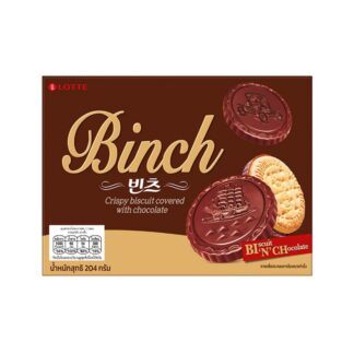 Печенье Lotte Binch в шоколаде, 204 г (LOTTE Binch Biscuit Coated Chocolate 204g)