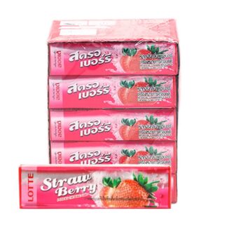 Жевательная резинка Lotte со вкусом клубники, 13,5 г, набор 20 шт. (LOTTE Gum Strawberry 13.5g x20)