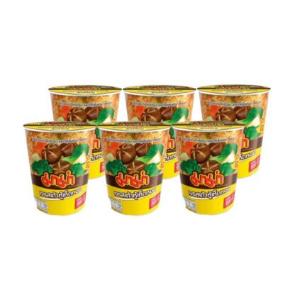 Лапша быстрого приготовления в стакане Mama вегетарианская со вкусом шиитаке, 60 г, набор 6 шт. (MAMA Instant Vegetarian Cup Noodles Shiitake Flavour 60g x6)