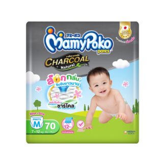 Подгузники-трусики Mamypoko Charcoal, размер M, 70 шт. (MAMYPOKO Pants Charcoal Baby Diaper M 70pcs)