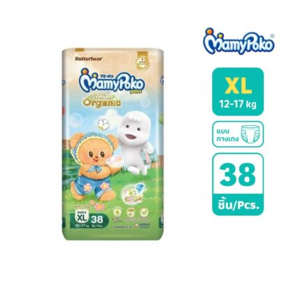 Подгузники-трусики Mamypoko Organic, размер XL, 38 шт. (MAMYPOKO Pants Organic Diapers XL 38pcs)