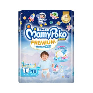 Подгузники-трусики Mamypoko Premium Aim Perfect Dry для мальчиков, размер L, 52 шт. (MAMYPOKO Pants Premium Aim Perfect Dry For Boy L 48+4pcs)