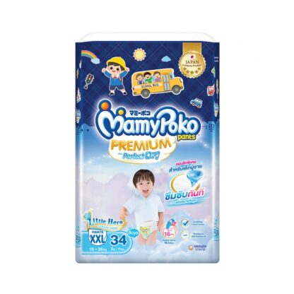 Подгузники-трусики Mamypoko Premium Aim Perfect Dry для мальчиков, размер XXL, 34 шт. (MAMYPOKO Pants Premium Aim Perfect Dry For Boy XXL 34pcs)
