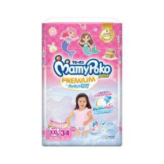 Подгузники-трусики Mamypoko Premium Aim Perfect Dry для девочек, размер XXL, 34 шт., набор 34 шт. (MAMYPOKO Pants Premium Aim Perfect Dry For Girl XXL 34pcs x34)