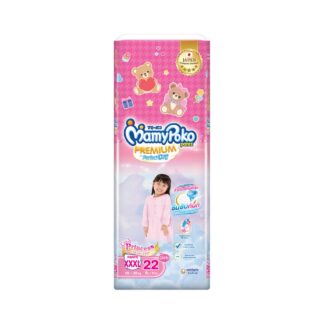 Подгузники-трусики Mamypoko Premium Aim Perfect Dry для девочек, размер XXXL, 22 шт. (MAMYPOKO Pants Premium Aim Perfect Dry For Girl XXXL 22pcs)