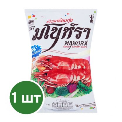 Жареные креветочные чипсы Manora, 75 г (MANORA Fried Prawn Cracker 75g)