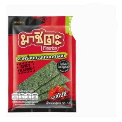 Хрустящие жареные водоросли Masita острые, 20 г (MASITA Roasted Seaweed Spicy 20 g)