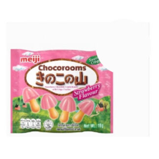 Клубничные грибочки Meiji Chocorooms, 19 г (MEIJI Chocorooms Strawberry 19 g)