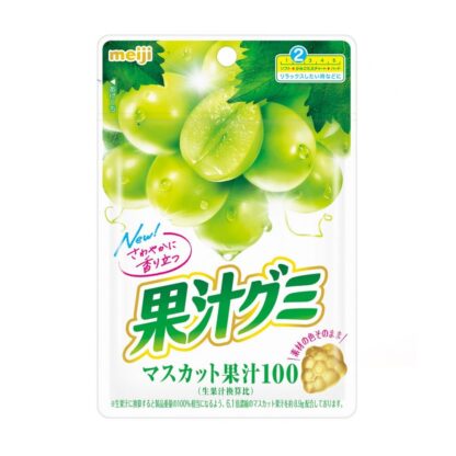 Жевательный мармелад Meiji со вкусом мускатного винограда, 54 г (Meiji Gummy Muscat 54g)