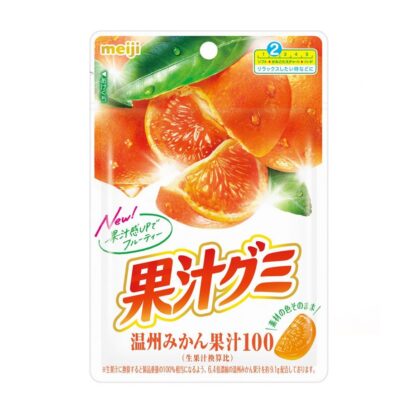 Жевательный мармелад Meiji со вкусом апельсина, 54 г (Meiji Gummy Orange 54g)