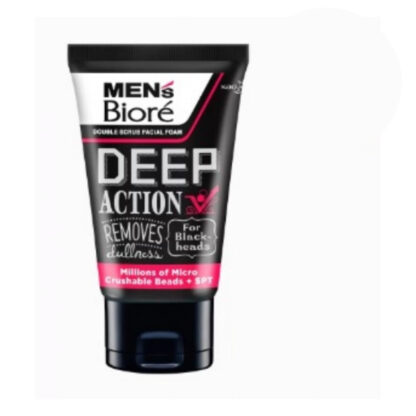 Мужская пенка-скраб для умывания Men's Biore Double Scrub Deep Action, 100 г (Men's Biore Double Scrub Facial Foam Deep Action 100 g)