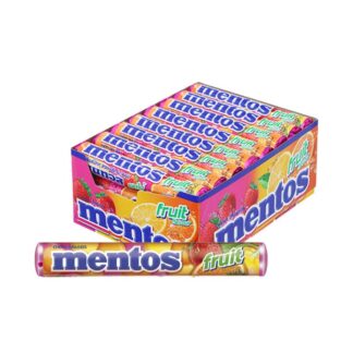 Жевательные конфеты Mentos с фруктовым вкусом, 29,7 г (MENTOS Soft Candy Fruit Flavour 29.7g)