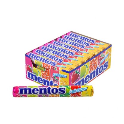 Жевательные драже Mentos Rainbow, 29,7 г, набор 24 шт. (MENTOS Soft Candy Rainbow 29.7g x24)