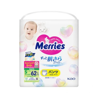 Подгузники-трусики Merries, размер S, 62 шт. (MERRIES Diaper Pants S 62pcs)