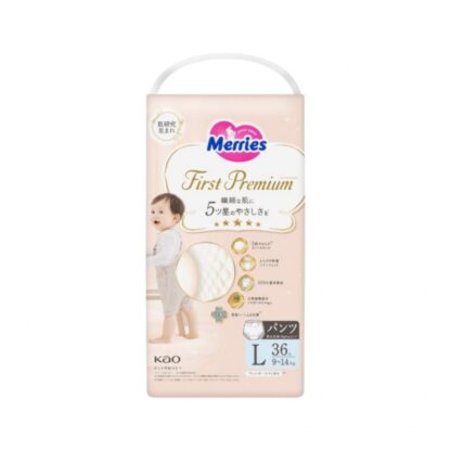 Подгузники-трусики Merries First Premium, размер L, 36 шт. (MERRIES First Premium Diaper Pants L 36pcs)