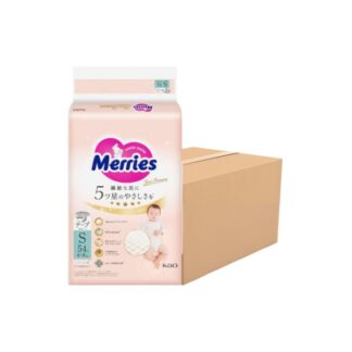 Подгузники Merries First Premium на липучках, размер S, 54 шт. (MERRIES First Premium Tape Diapers S 54pcs)