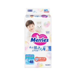 Подгузники Merries на липучках, размер L, 48 шт. (MERRIES Tape Diapers L 48pcs)