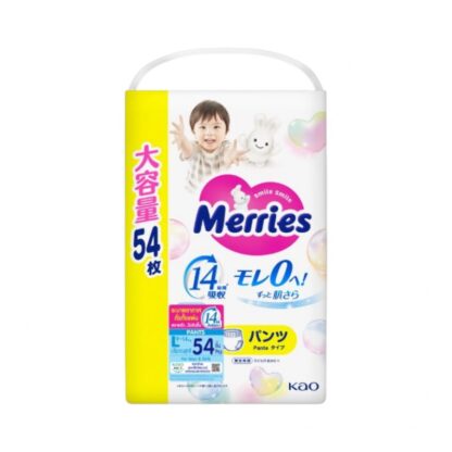 Подгузники-трусики Merries Ultra Jumbo, размер L, 54 шт. (MERRIES Ultra Jumbo Diaper Pants L 54pcs)