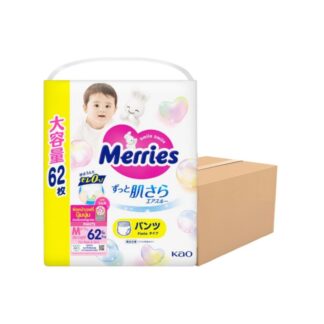 Подгузники-трусики Merries Ultra Jumbo, размер M, 62 шт. (MERRIES Ultra Jumbo Diaper Pants M 62pcs)