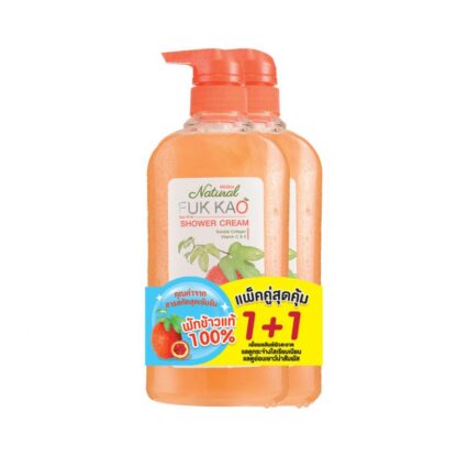 Крем-гель для душа Mistine Natural Fuk Kao, 500 мл, набор 2 шт. (Mistine Natural Fuk Kao Shower Cream 500 ml x2)