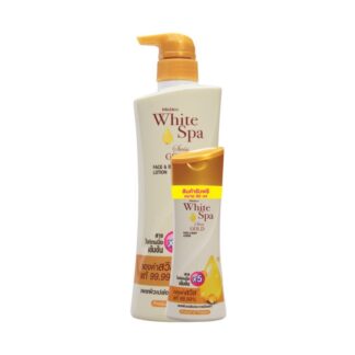 Лосьон-сыворотка для тела Mistine White Spa Swiss Gold, 400 мл (Mistine White Spa Swiss Gold Brightening Serum Lotion 400 ml + 80 ml)