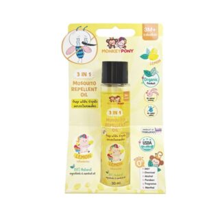 Масло от комаров для детей MonkeyPony Lemon, 30 мл, 30 мл (MONKEYPONY Mosquito Repellent Oil for Kids Lemon 30ml)