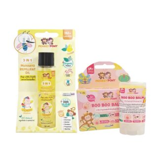 Набор MonkeyPony: масло от комаров и бальзам Soothing Balm Lemon, 30 мл, набор 2 шт. (MonkeyPony Mosquito Repellent Oil + Soothing Balm Lemon 15g set x2)