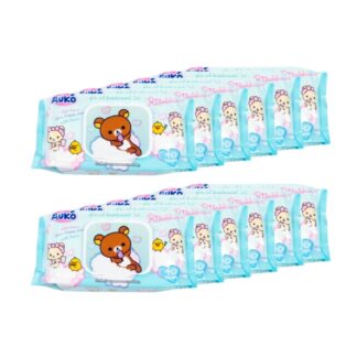 Детские влажные салфетки Muko Mineral Water, голубые, набор 12 шт. (MUKO Baby Wet Wipes Mineral Water Blue 40 sheets x12)