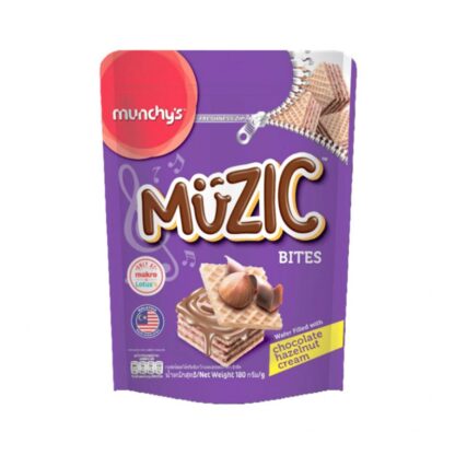 Вафли Muzic с фундуком, 180 г (MUZIC Wafer Non Coated Hazelnut 180g)