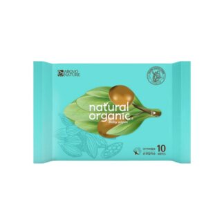 Влажные салфетки Natural Organic Premium без крышки, 10 шт. (NATURAL ORGANIC Premium Baby Wipes 10 sheets)