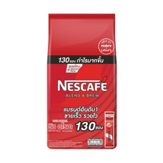 Растворимый кофе 3-в-1 Nescafé Blend & Brew Rich Aroma, 130 пакетиков, 16 г (Nescafe Blend & Brew Rich Aroma Instant Coffee 3in1 130 sachets)