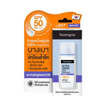 Солнцезащитный флюид Neutrogena Ultra Sheer Age Shield SPF50, 5 мл (Neutrogena Ultra Sheer Fluid Sunscreen Age Shield SPF50 5 ml)