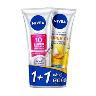 Сыворотка для тела Nivea 10 Super Glow, 300 мл, набор 2 шт. (Nivea 10 Super Glow Body Serum 300 ml x2)