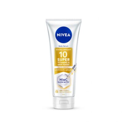 Сыворотка для тела Nivea Extra Bright 10 Super Vitamins & Skin Foods, 170 мл (Nivea Body Serum Extra Bright 10 Super Vitamins & Skin Foods Youth Perfect 170 ml)