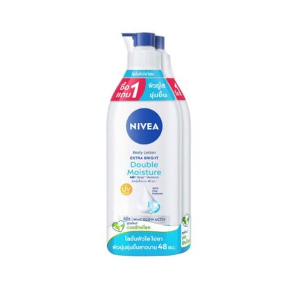 Лосьон для тела Nivea Bright Double Moist, 500 мл, набор 2 шт. (Nivea Bright Double Moist Lotion 500 ml x2)
