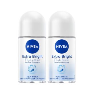 Шариковый дезодорант Nivea Extra Bright Fresh Lavier Aqua Breeze, 50 мл, 50 мл, набор 2 шт. (NIVEA Extra Bright Fresh Lavier Premium Fragrance Aqua Breeze Roll On 50ml x2)