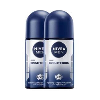 Шариковый дезодорант Nivea Men Brightening, 50 мл, 50 мл, набор 2 шт. (NIVEA MEN Brightening Roll On 50ml x2)